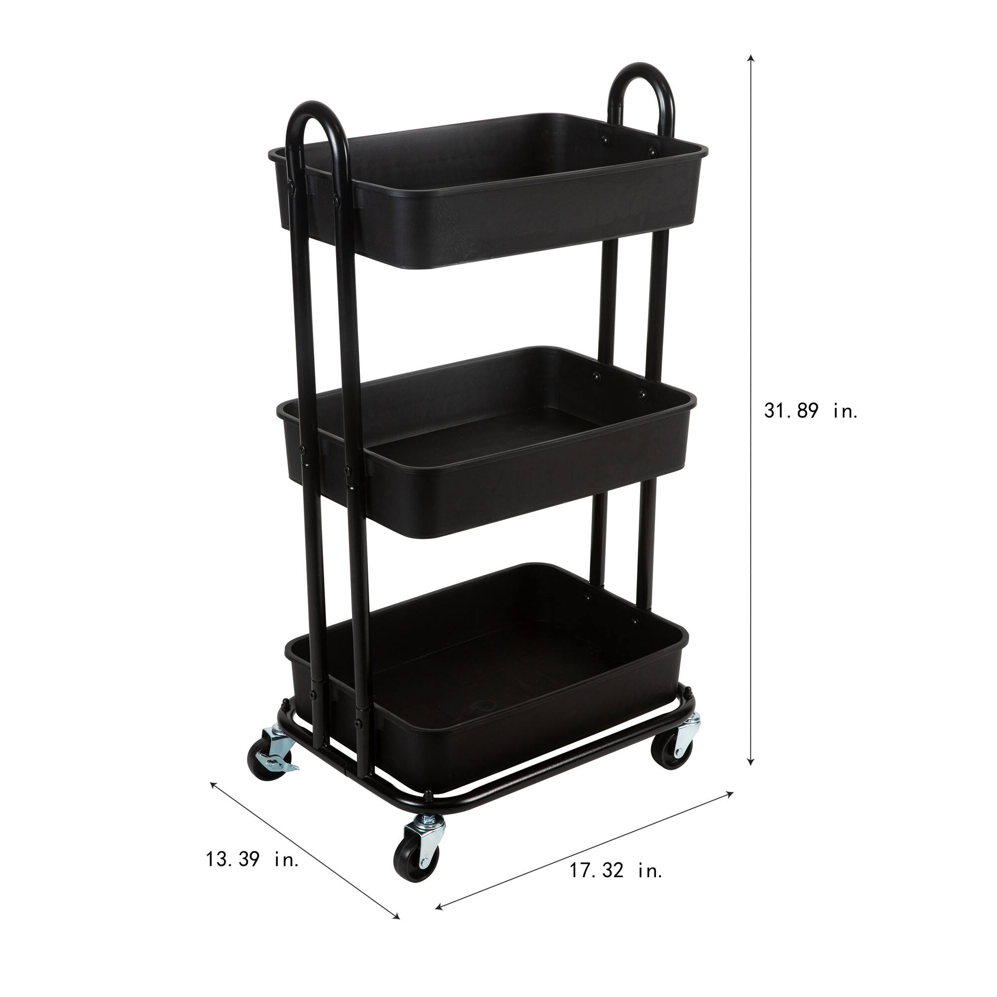 Organize It All 3-Tier Rolling Multifunctional Storage Cart